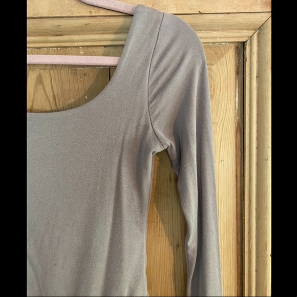 Naked Wardrobe Come Around Thong Bodysuit - Taupe - Picture 6 of 9